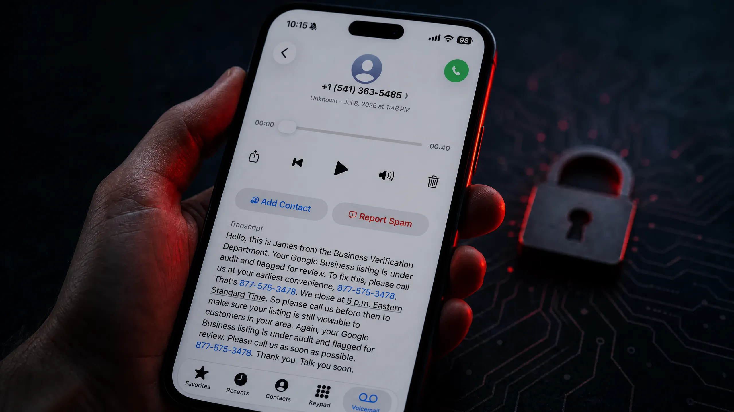Somebody Called Pretending to Be Google. Don't Call Them Back.